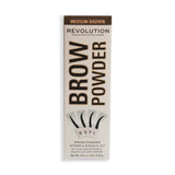 Revolution Brow Powder Stamp & Stencil Kit Medium Brown