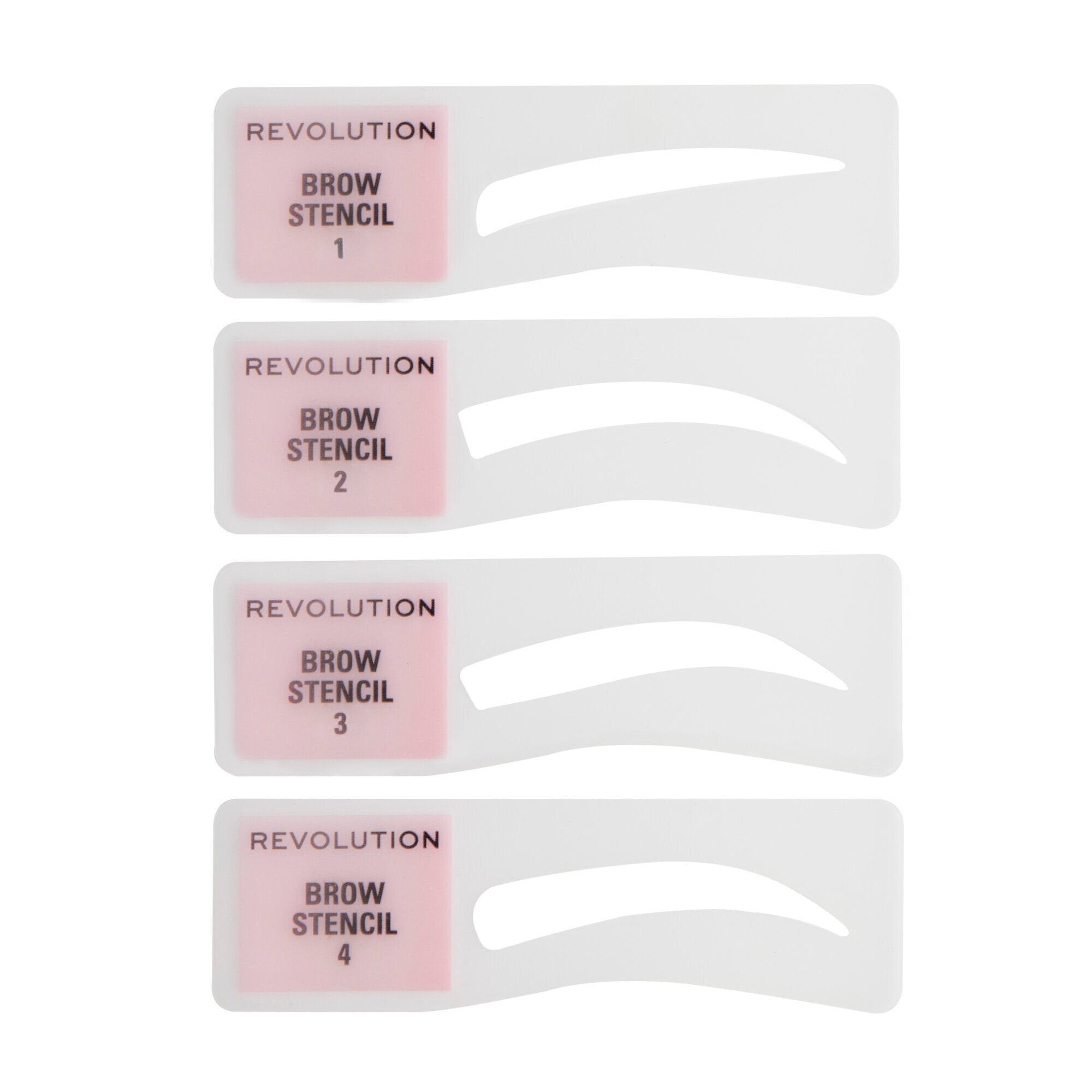 Revolution Brow Powder Stamp & Stencil Kit Dark Brown