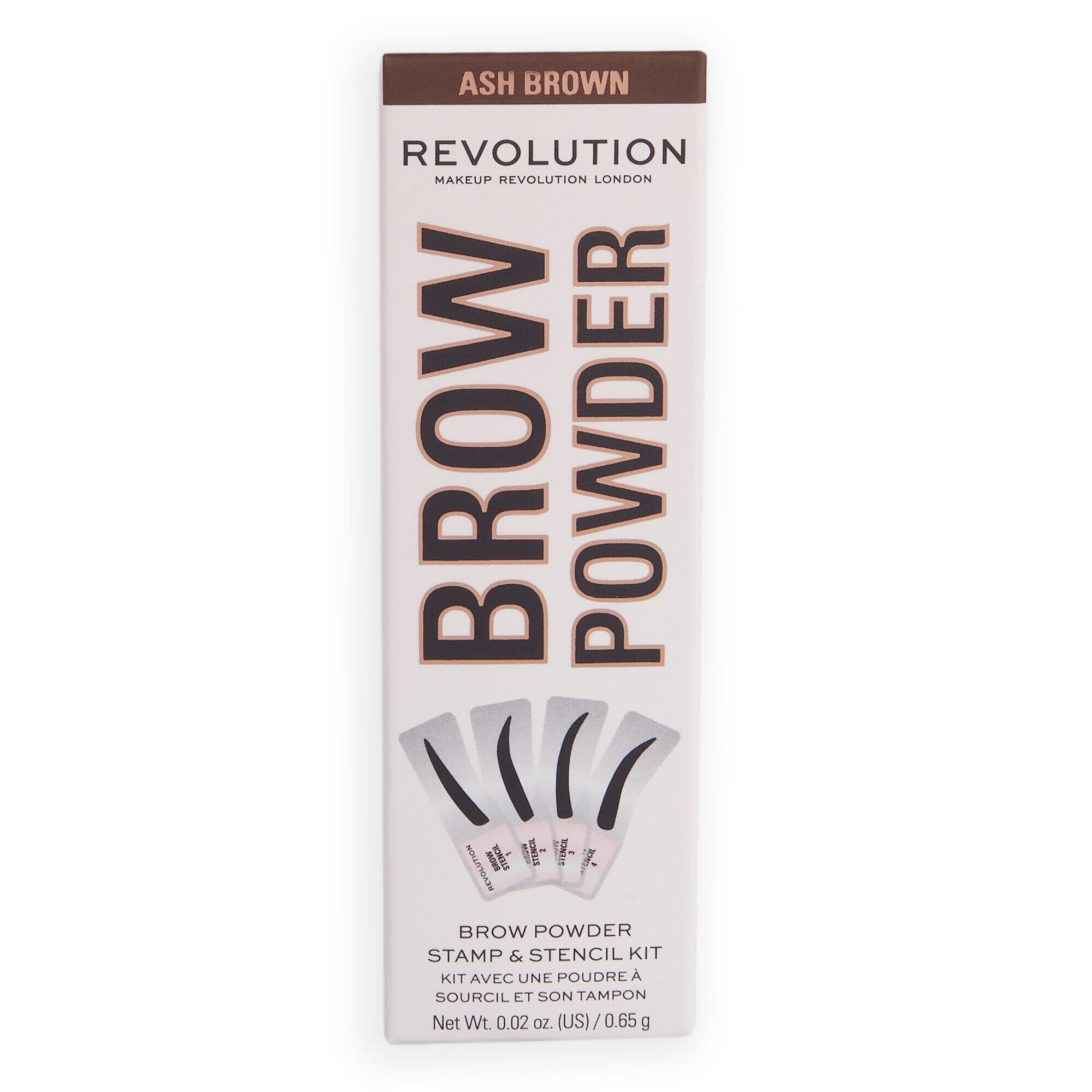 Revolution Brow Powder Stamp & Stencil Kit Ash Brown