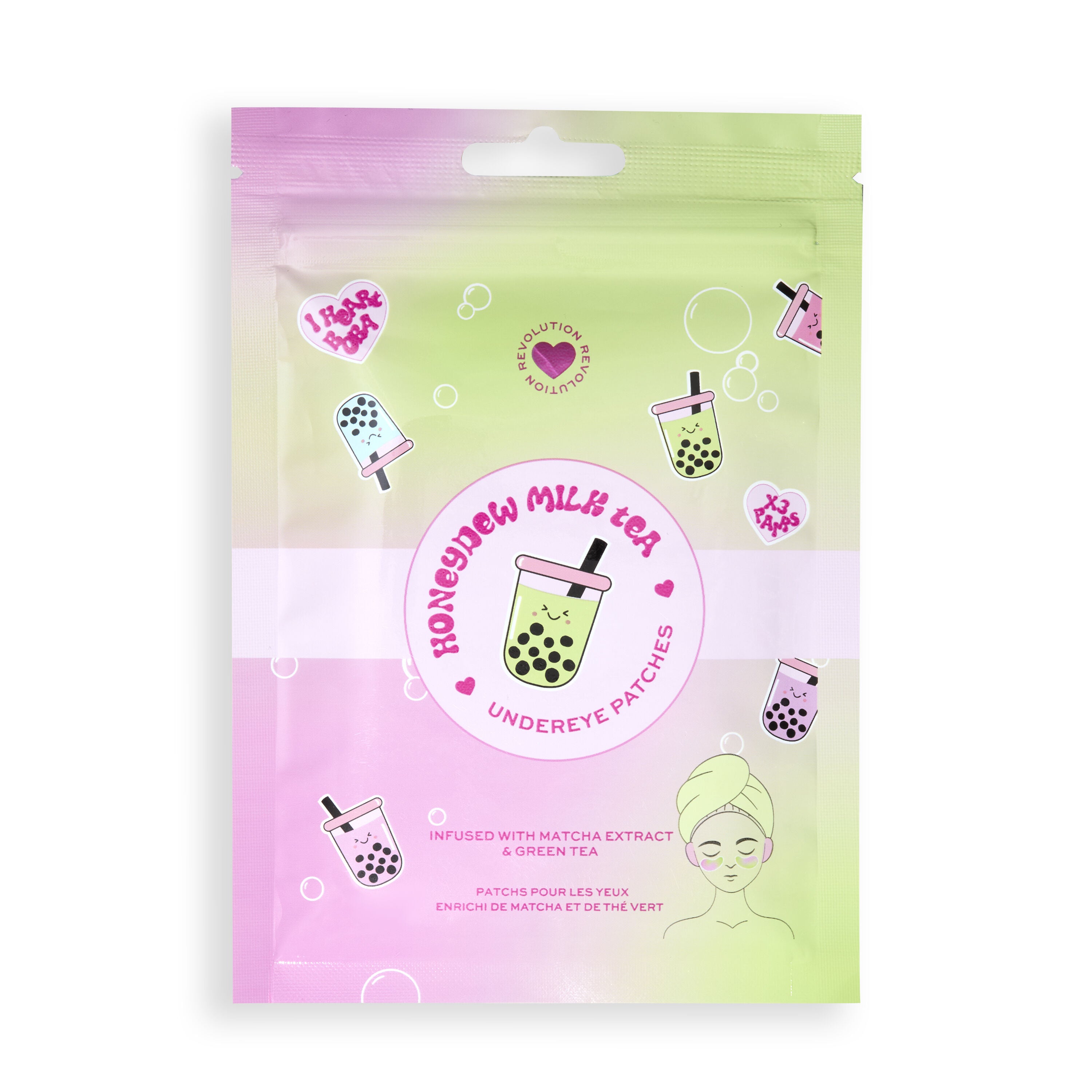 I Heart Revolution Bubble Tea Honeydew Milk Tea Undereye Patches