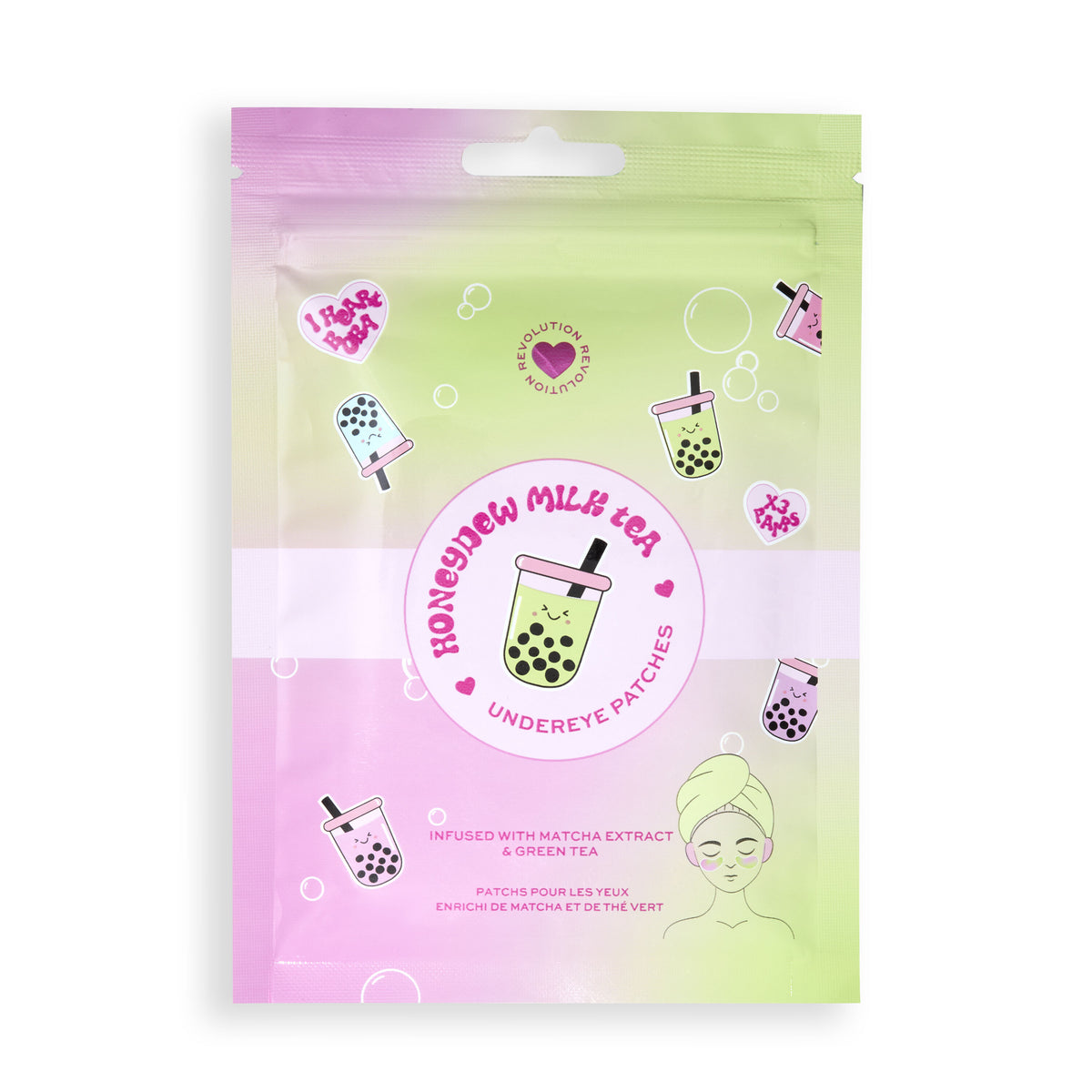 I Heart Bubble Tea Honeydew Milk Tea Undereye Patches