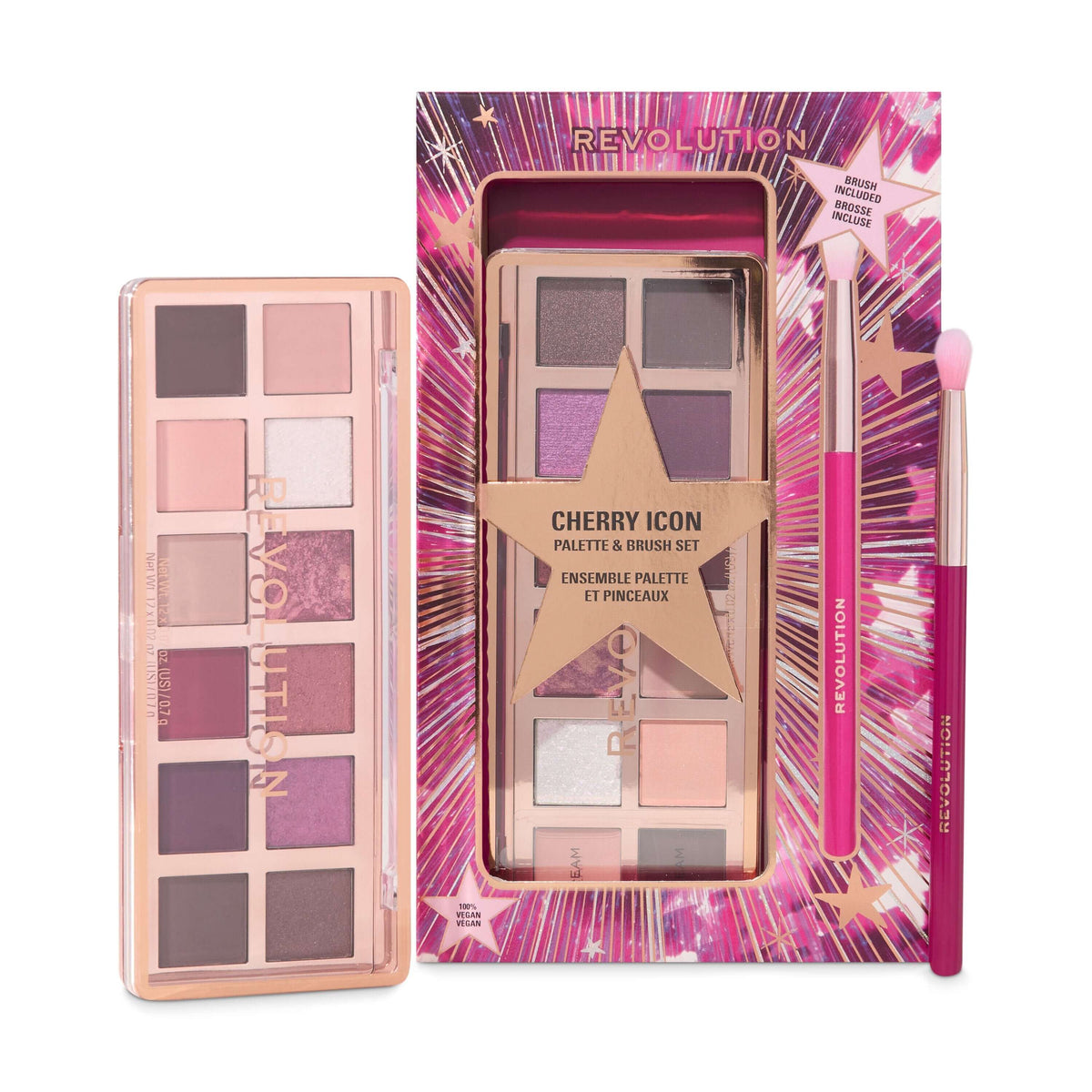 Cherry Icon Shadow Palette Brush Set