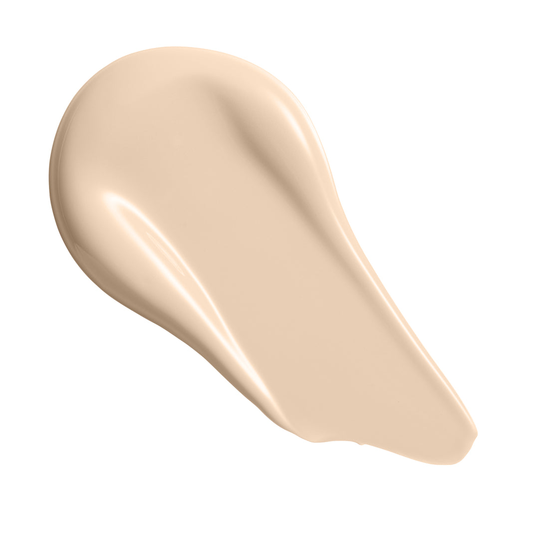 Revolution Conceal & Define Soft Matte Tube Foundation swatch showing smooth, creamy texture for full coverage and soft matte finish.