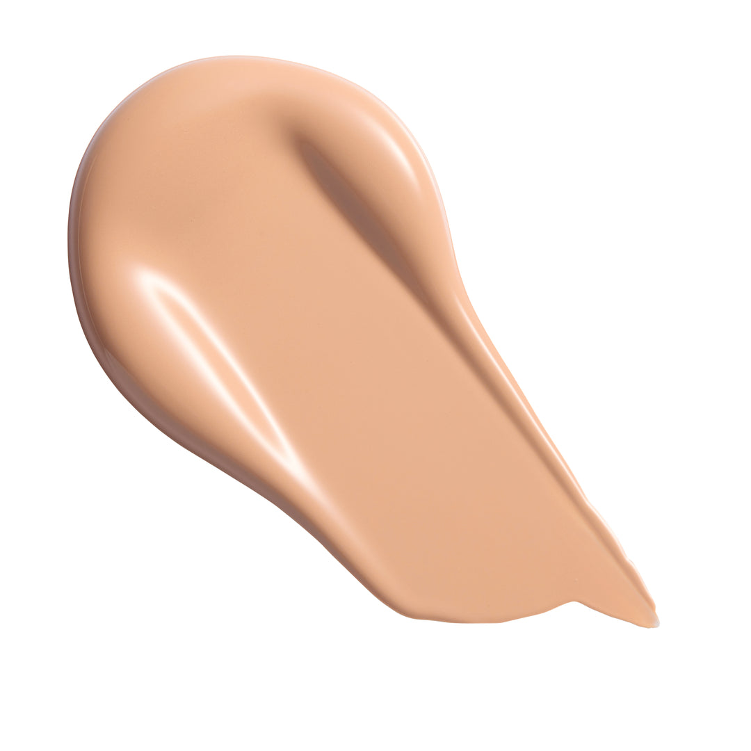 Swatch of Revolution Conceal & Define Soft Matte Tube Foundation showcasing its smooth texture and skin-true shade.