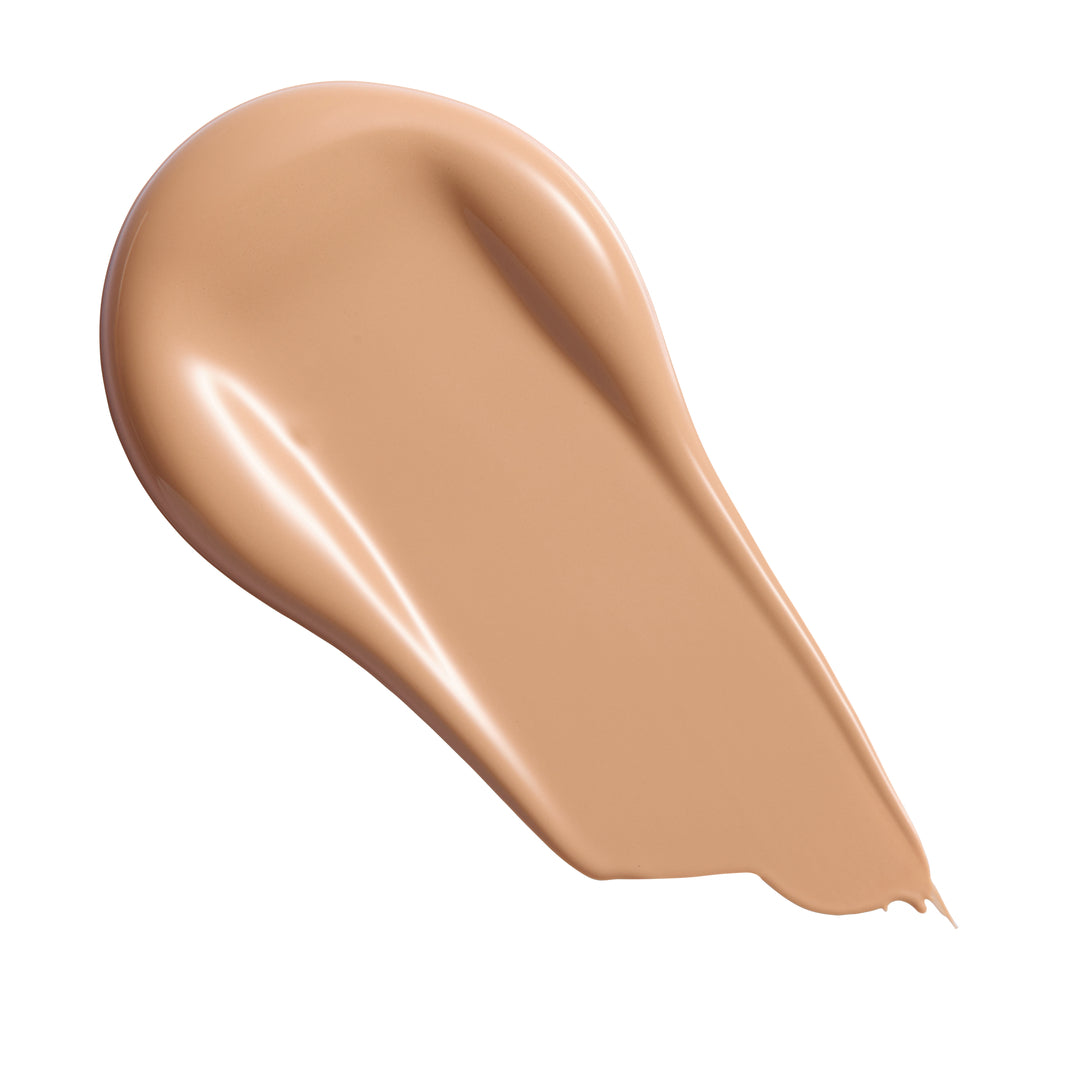 Revolution Conceal & Define Soft Matte Tube Foundation swatch showing smooth, creamy texture ideal for full coverage.
