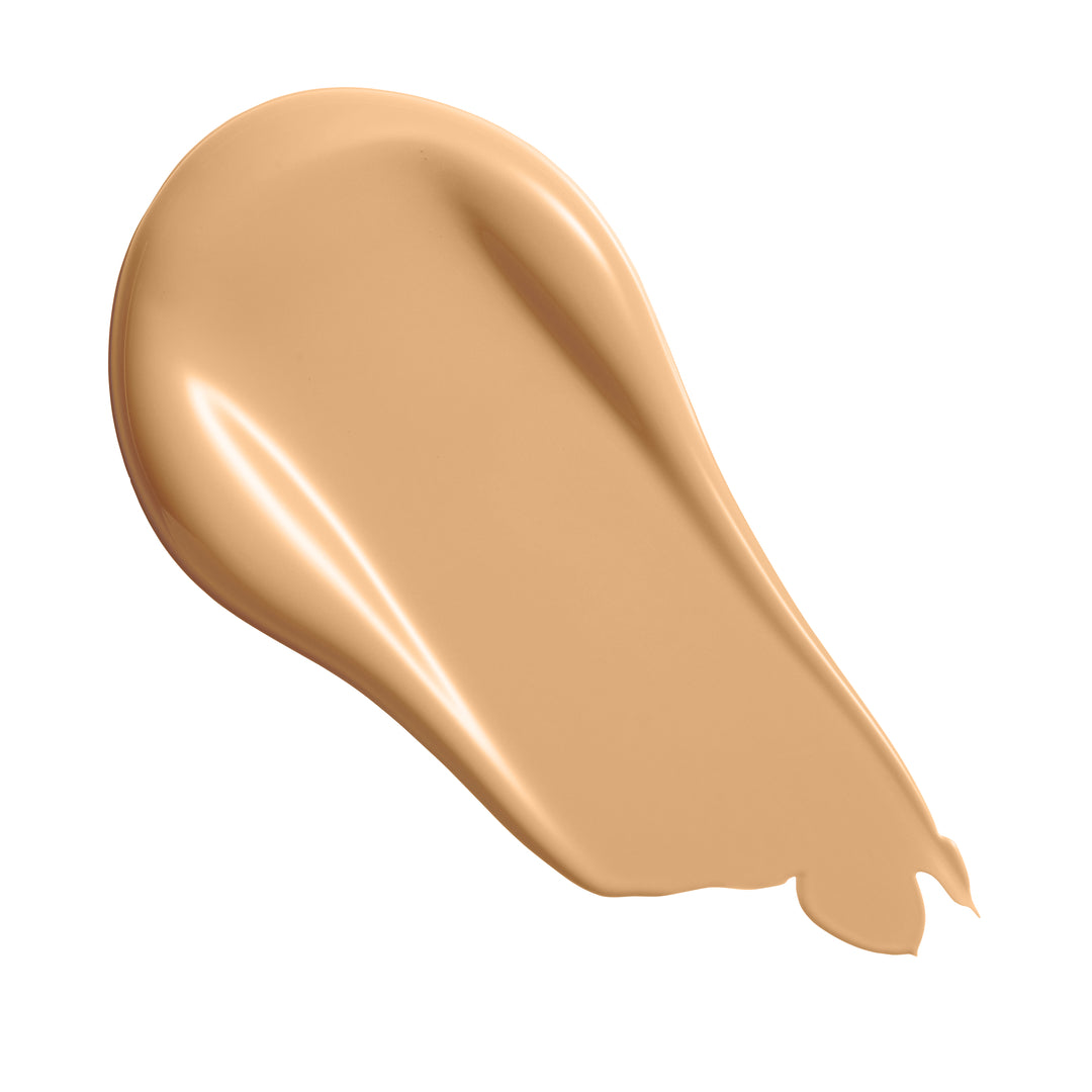 Revolution Conceal & Define Soft Matte Tube Foundation swatch showcasing smooth, full-coverage matte finish in a skin-true shade.