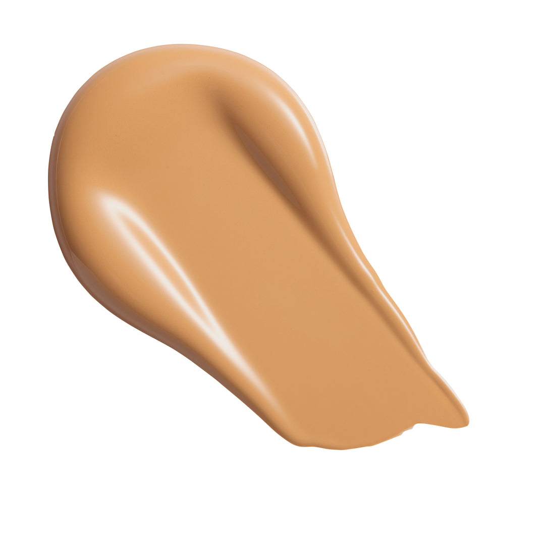 Revolution Conceal & Define Soft Matte Tube Foundation swatch showcasing smooth, full-coverage matte finish.