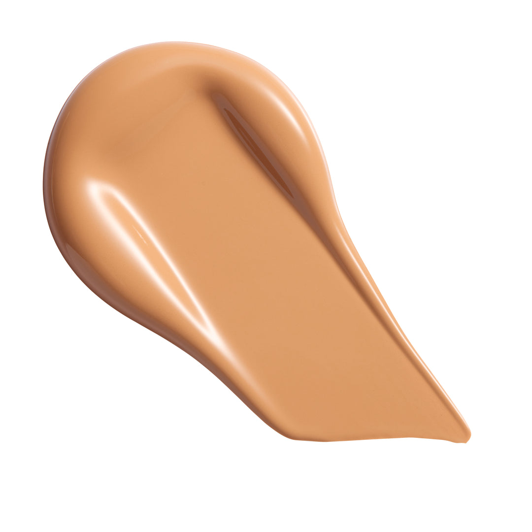 Swatch of Revolution Conceal & Define Soft Matte Tube Foundation in a natural tone.