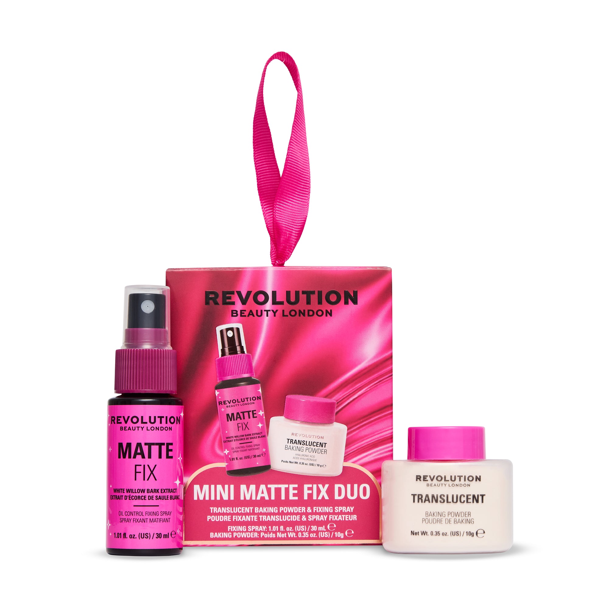 Revolution Mini Matte Fix Baking Powder & Fixing Spray Duo