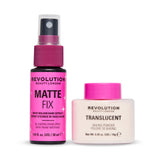 Revolution Mini Matte Fix Baking Powder & Fixing Spray Duo