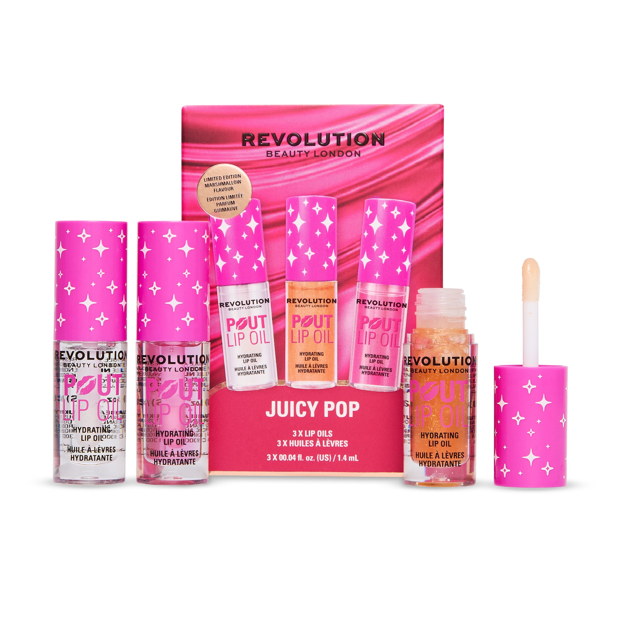 Revolution Juicy Pop Lip Oil Trio Gift Set