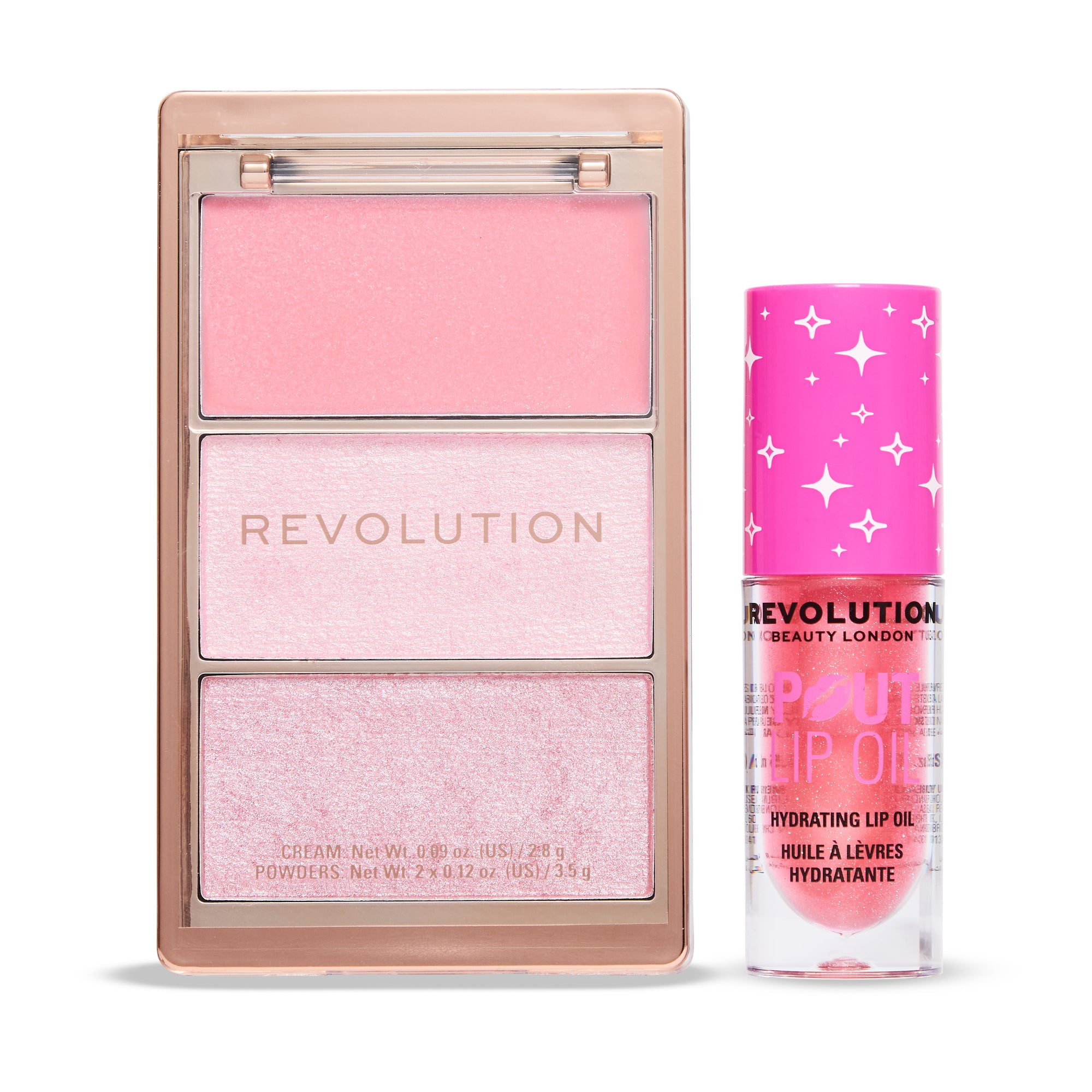 Revolution Candy Glam Lip Oil & Highlight Duo