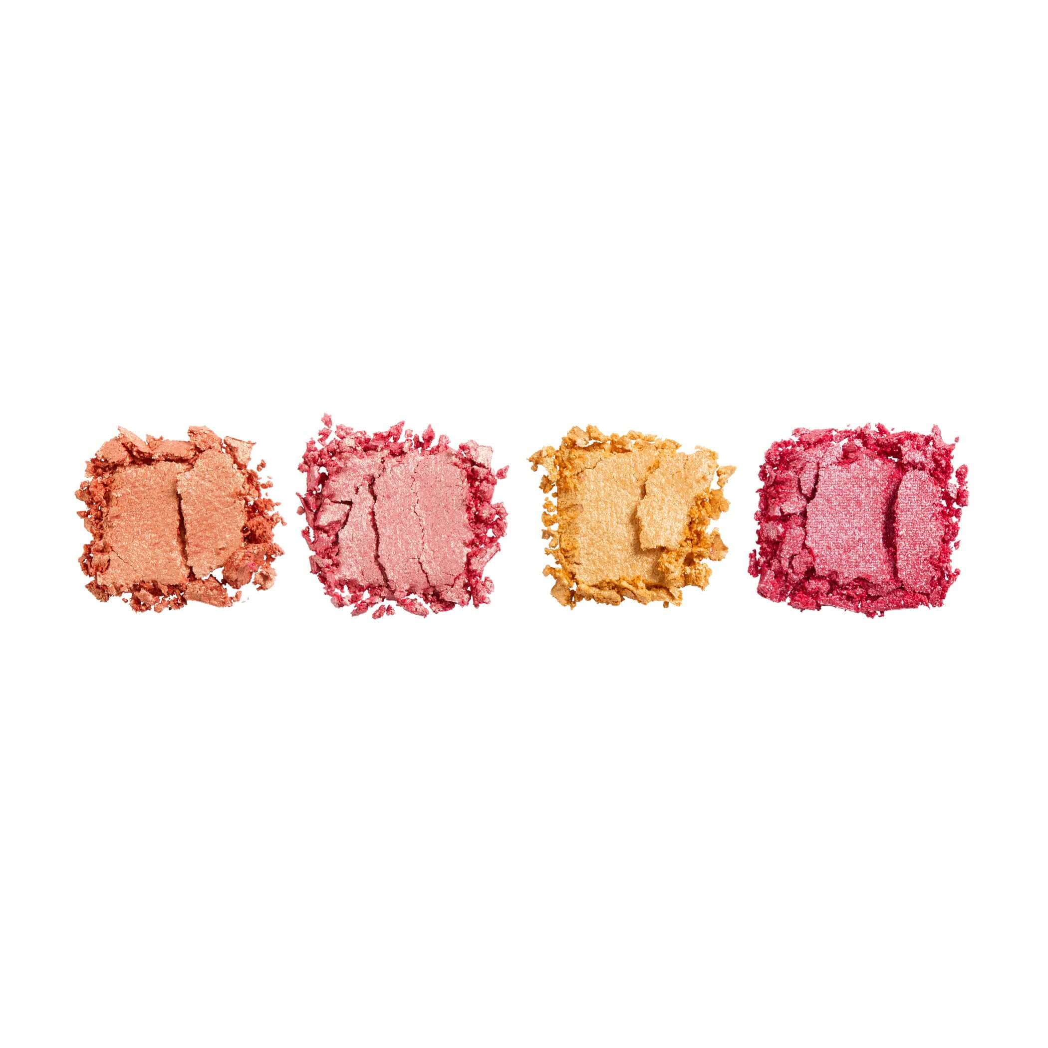 Revolution Icon Edit Mini Eyeshadow Palette with candy-inspired shimmer pigments displayed on a white background.