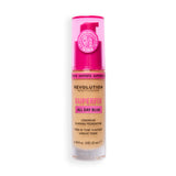 Revolution Superfix Blur Longwear Foundation in F8.5NW bottle showcasing longwear blurring coverage with a soft matte finish.