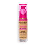 Revolution Superfix Blur Longwear Foundation in color F9W with a soft matte finish and hydrating formula.