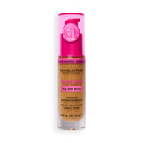 Revolution Superfix Blur Longwear Foundation in shade F12.7NC, featuring a soft matte finish and hydrating formula.