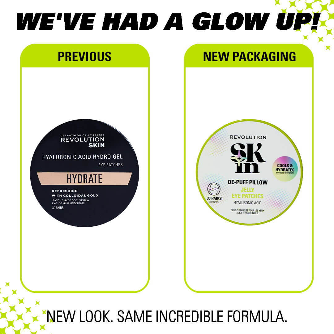 Revolution Skin De-Puff Pillow Hyaluronic Acid Jelly Eye Patches