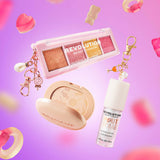 Revolution Powder Pops Glow & Pop Socket Ivory Shimmer with K-beauty inspired makeup collection and candy-themed accessories.