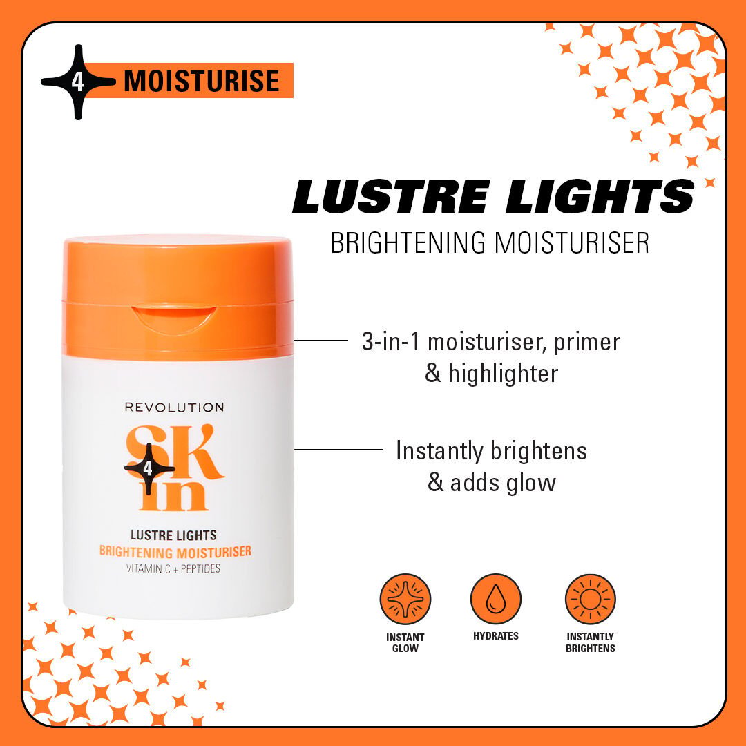 Revolution Skin Lustre Lights Vitamin C & Peptides Brightening Moisturiser