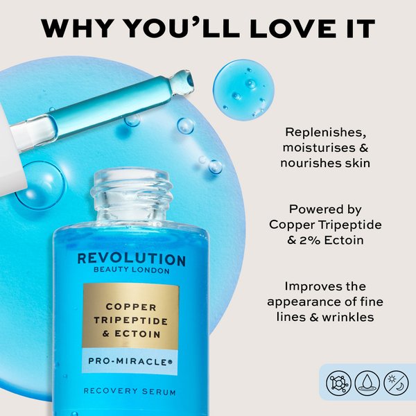 Revolution Pro Miracle Copper Tripeptide Ectoin Recovery Serum