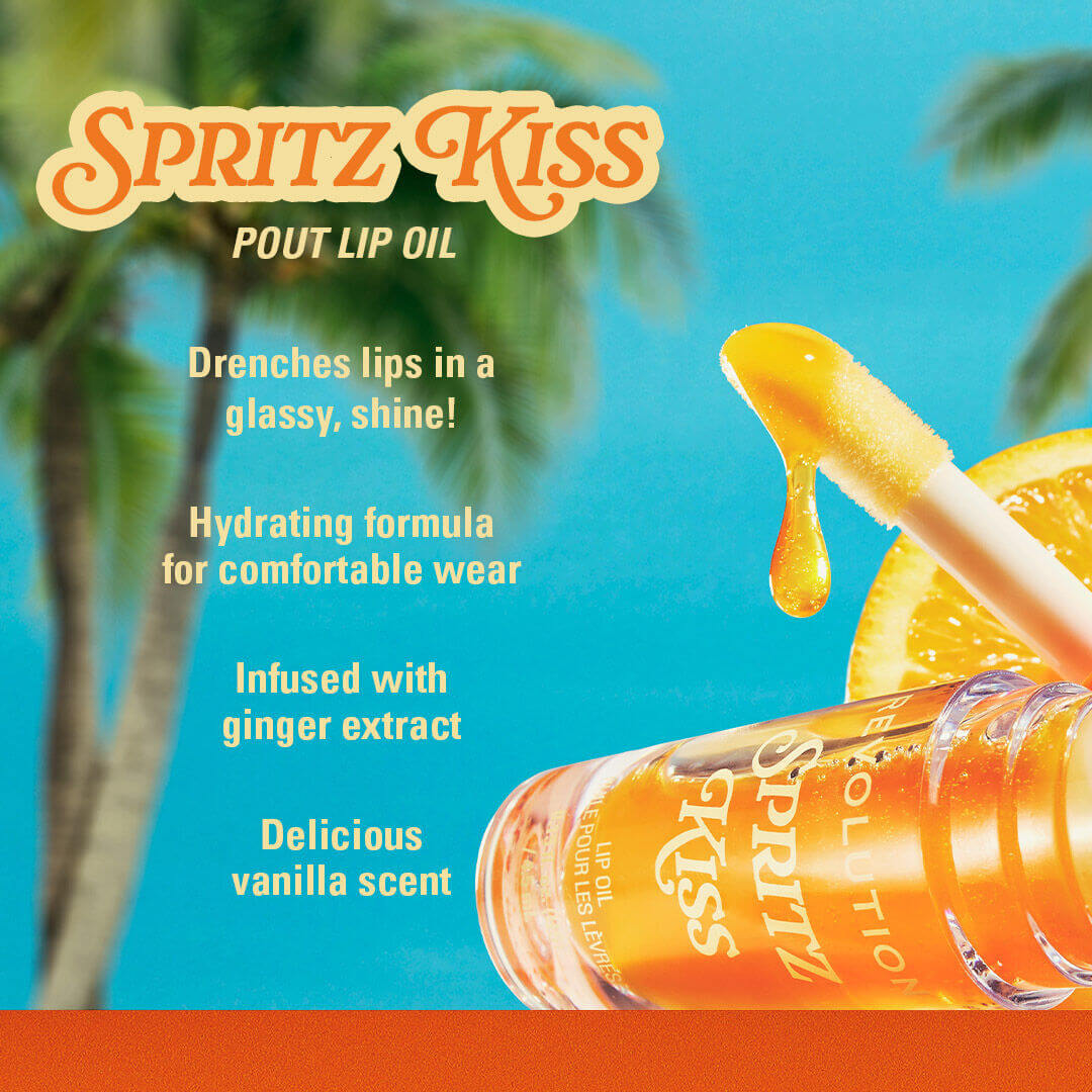 Revolution Pout Lip Oil Spritz Kiss Orange