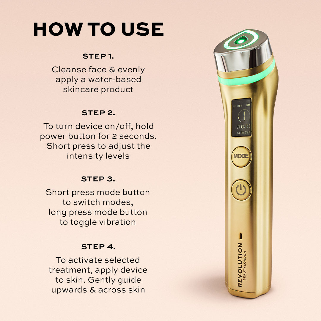 How to use Revolution Pro Miracle Pro-R LED Booster device for enhanced skincare absorption.