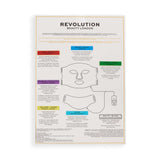 Revolution Pro Miracle Silicone LED Face and Neck Mask White instructions with LED light benefits