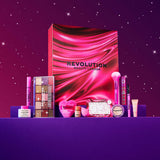 Revolution Beauty Makeup Advent Calendar 2026 with vibrant beauty products and accessories on display.