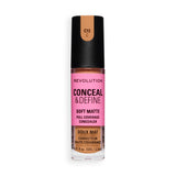 Revolution Conceal and Define Full Coverage Concealer in C12C provides soft matte finish and full coverage for skin imperfections.