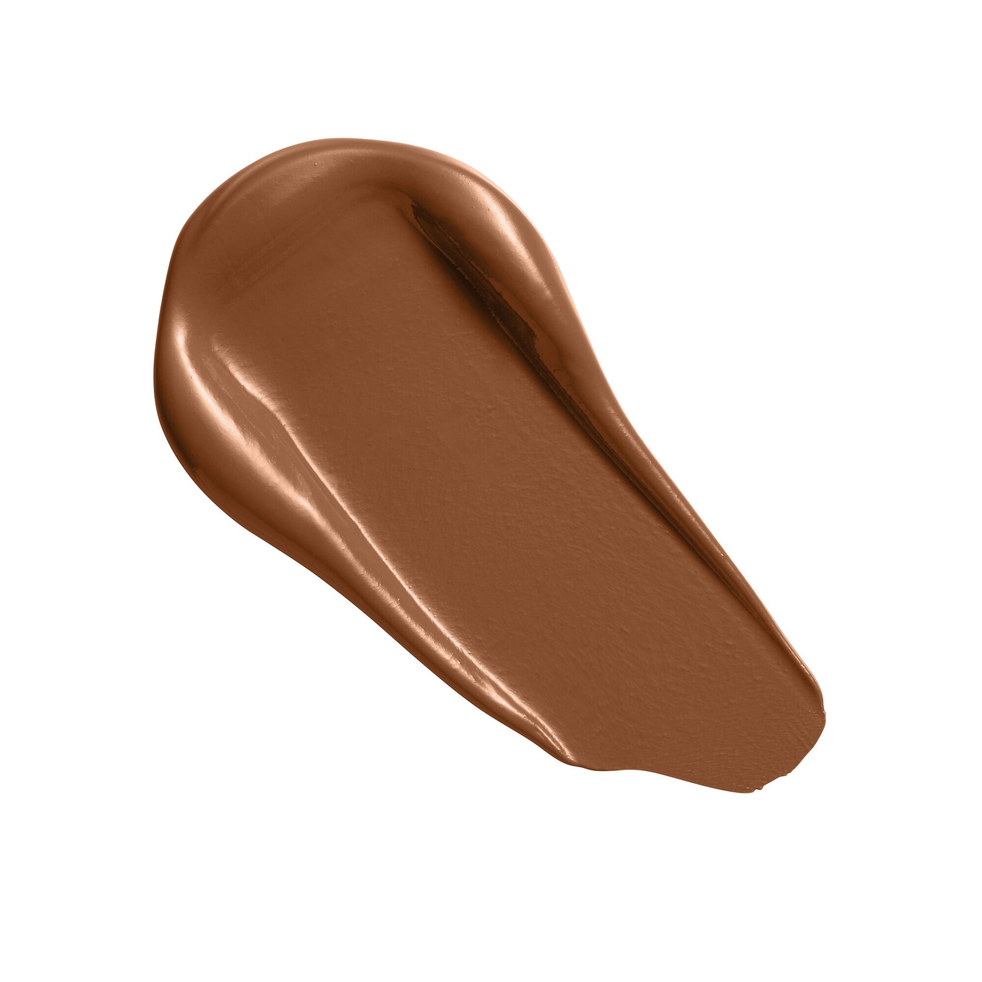 Swatch of Revolution Conceal and Define Full Coverage Concealer in a rich brown shade.