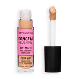 Revolution Conceal and Define Full Coverage Concealer in a bottle with a doe foot applicator.