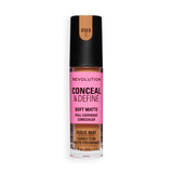 Revolution Conceal and Define Full Coverage Concealer in C12.5C, soft matte formula for full coverage and skin perfection.