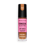 Revolution Conceal and Define Full Coverage Concealer in shade C13.5N, featuring soft matte finish for perfect coverage.