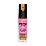 Revolution Conceal and Define Full Coverage Concealer in C9.5NC, soft matte finish with full coverage for perfect skin.