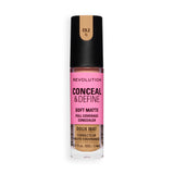 Revolution Conceal and Define Full Coverage Concealer in shade C9.2N, offering soft matte finish and full coverage.
