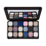 Revolution Forever Flawless Lace & Luster Eyeshadow Palette featuring vibrant berry shades and shimmering accents.