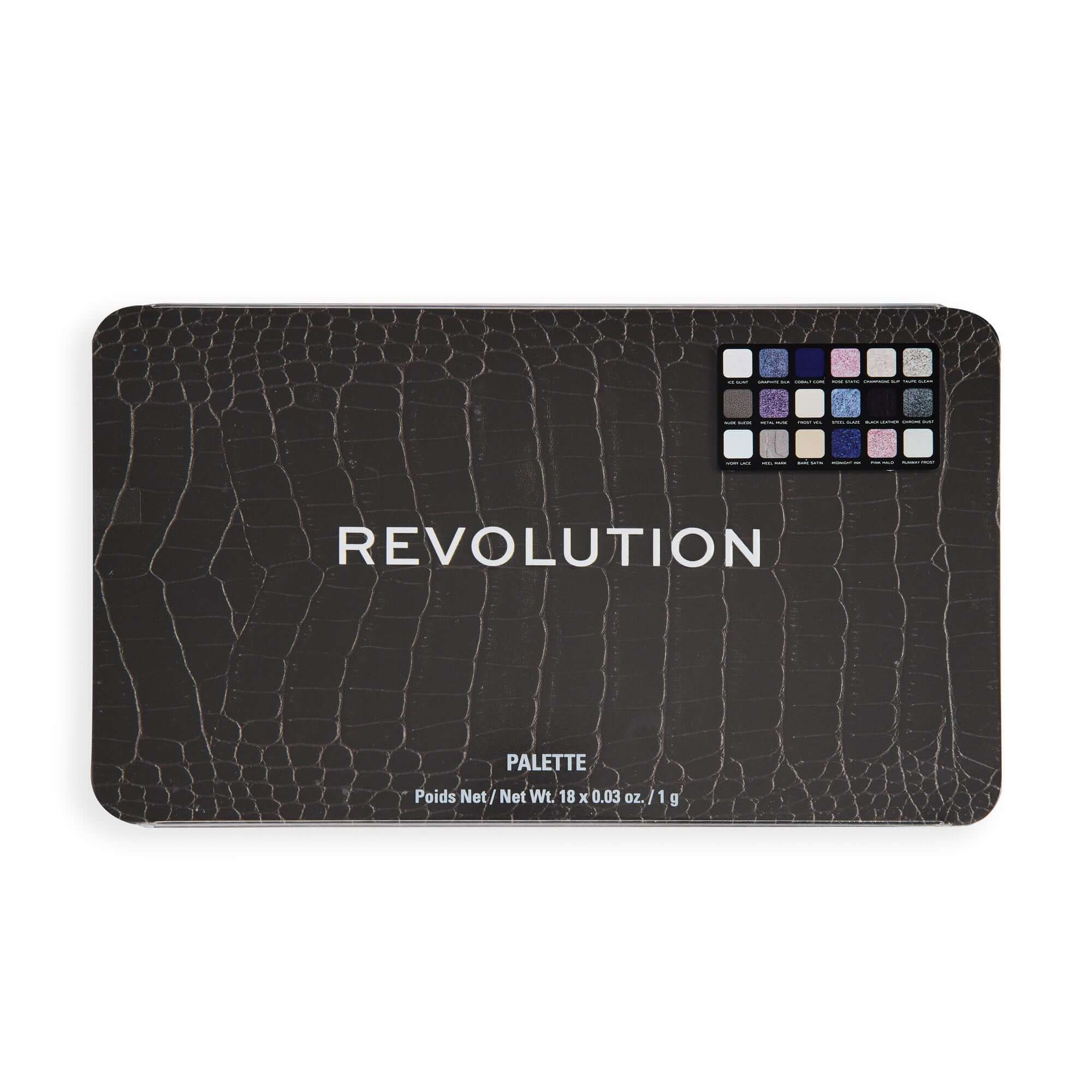 Revolution Forever Flawless Lace & Luster Eyeshadow Palette with bold berry shades and shimmering accents.