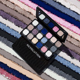 Revolution Forever Flawless Lace & Luster Eyeshadow Palette with bold berry shades and shimmering textures.