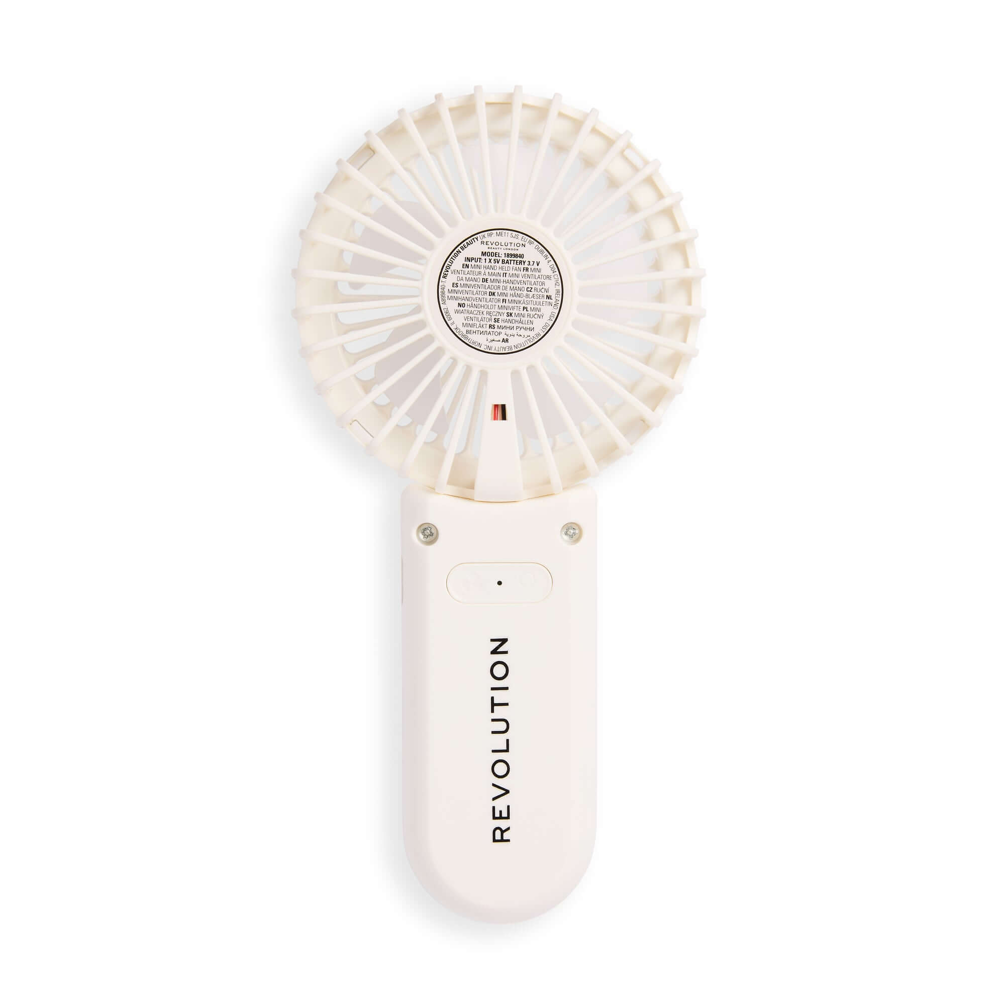 Revolution Poolside Hand Held Electric Fan White, a lightweight and portable fan perfect for staying cool on the go.
