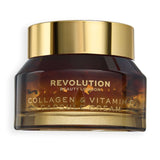 Revolution Pro Miracle Vitamin C + Collagen Capsule Cream in a luxurious jar for radiant skin.