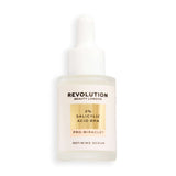 Revolution Pro Miracle 2% Salicylic Acid BHA Anti Blemish Serum in a clear bottle with dropper.