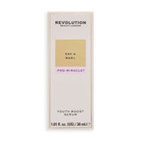 Revolution Pro Miracle EGF & NAD+ Youth Boost Serum product packaging with claims highlighting anti-aging benefits.