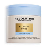 Revolution Pro Miracle No Pore Pads product packaging featuring 70 lactic acid and panthenol toner pads.