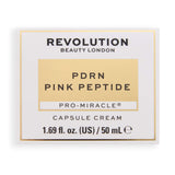 Revolution Pro Miracle PDRN + Peptide Plumping Capsule Cream packaging featuring PDRN and Pink Peptide.