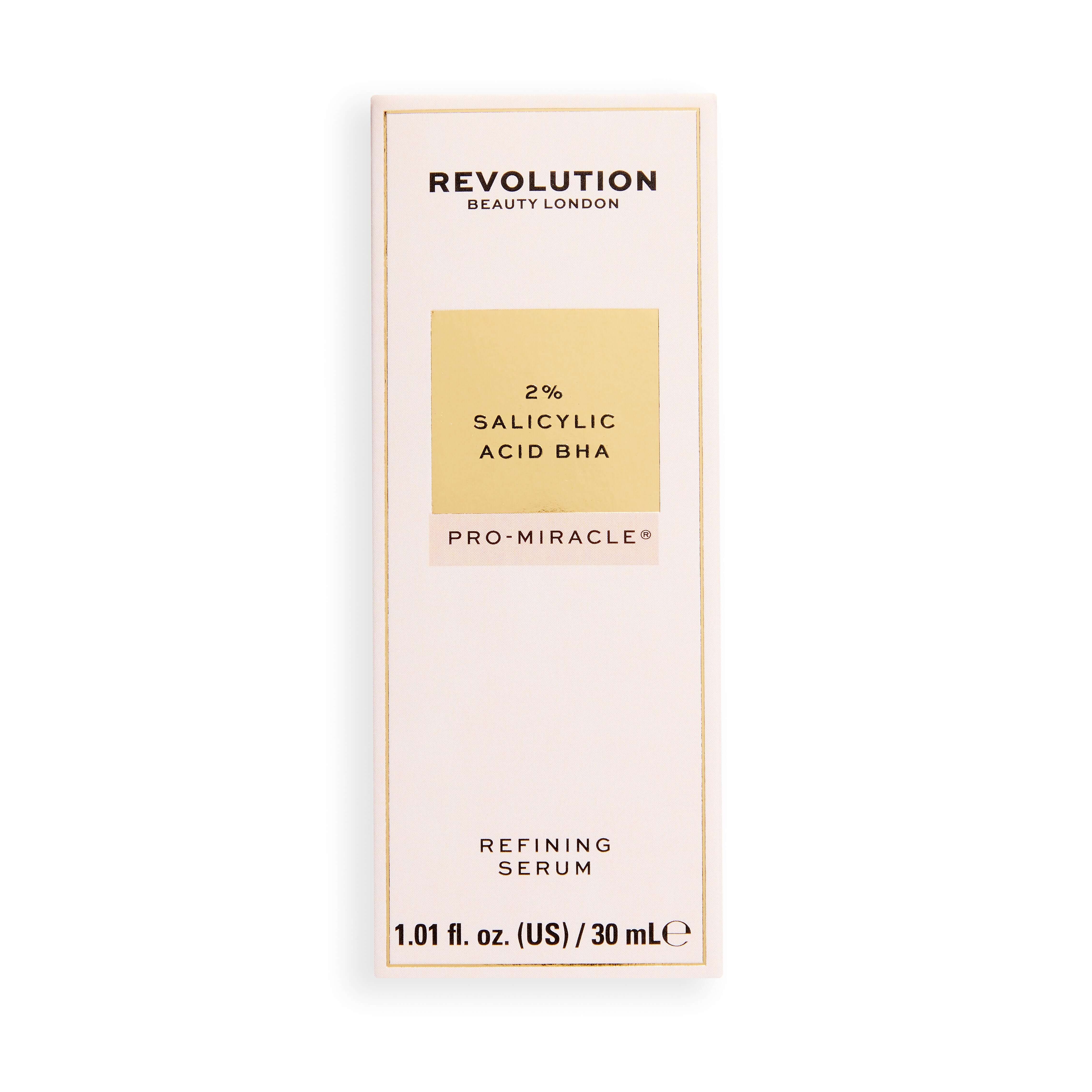 Revolution Pro Miracle 2% Salicylic Acid BHA Anti Blemish Serum packaging, exfoliating serum for clear skin.