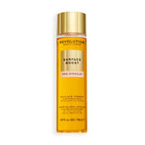 Revolution Pro Miracle Surface Boost Kojic Acid, Turmeric + Glycolic Acid Toner in a clear bottle with gold lid.