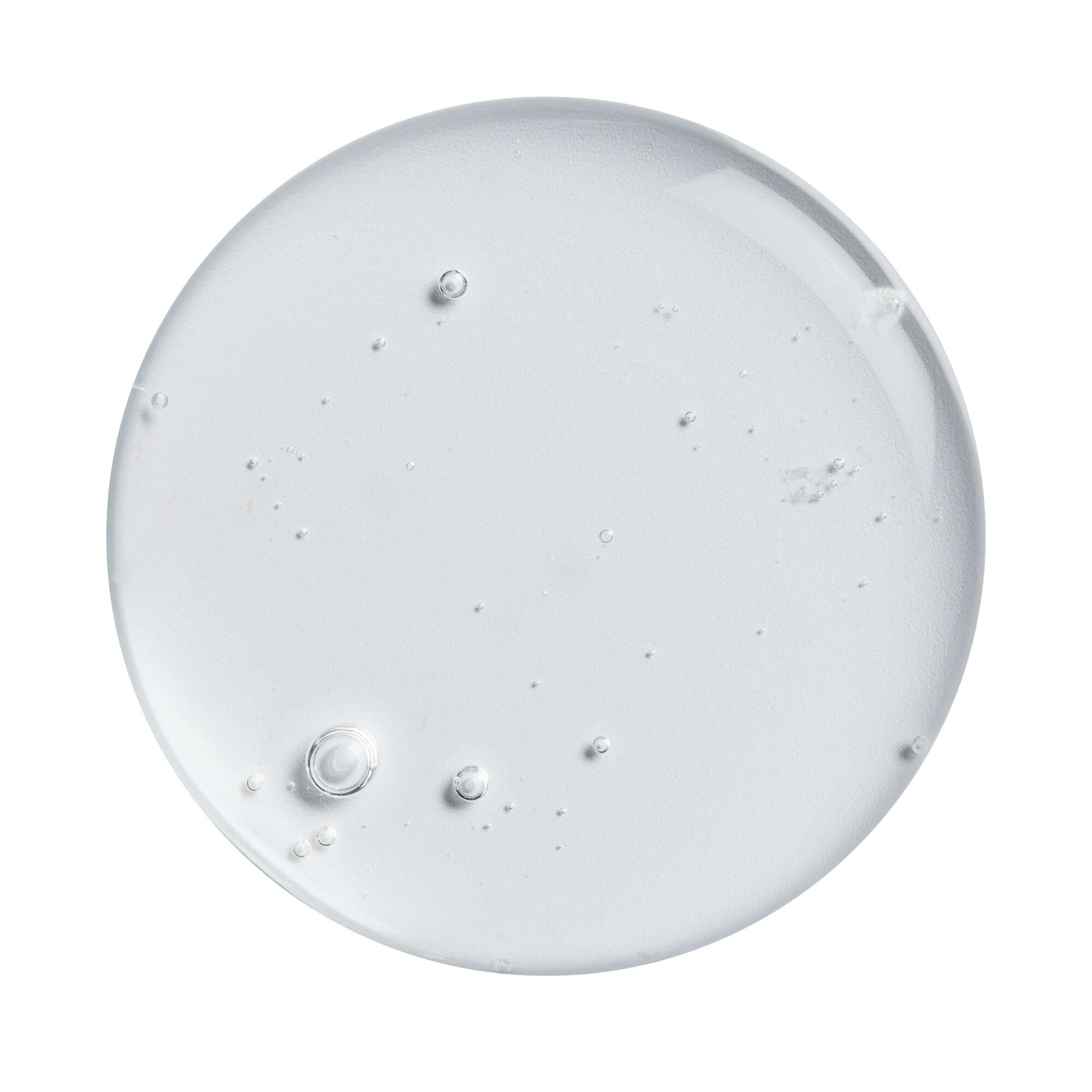 Revolution Pro Miracle Surface Glow AHA + BHA Radiance Gel Cleanser, gel texture with bubbles for radiant skin.