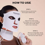 How to use Revolution Pro Miracle Silicone LED Face and Neck Mask White for optimal skincare results.