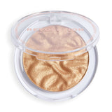 Revolution Reloaded Highlighter in Bronze shade, featuring a smooth, talc-free formula for a radiant glow.