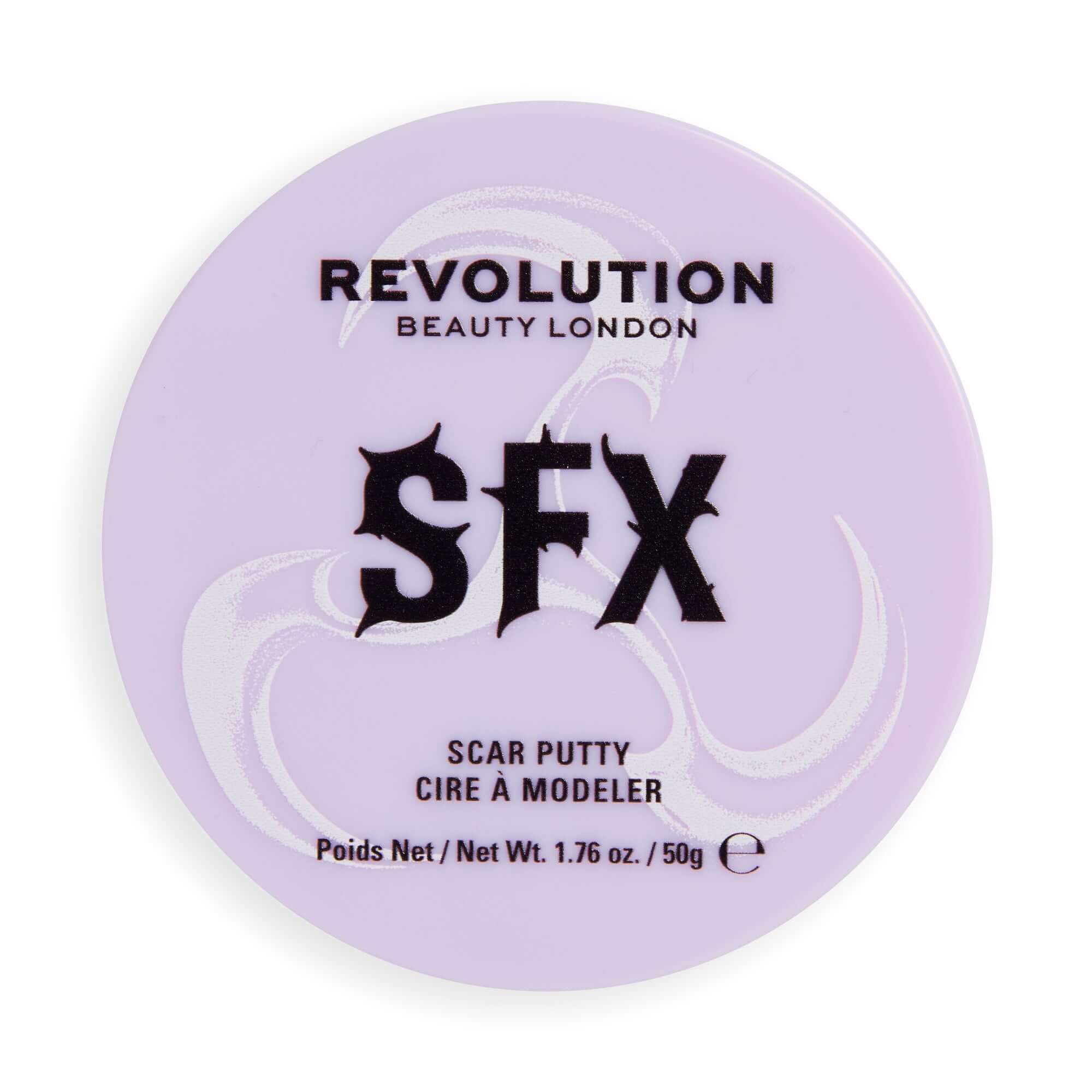 Revolution SFX Scar Putty container, ideal for creating realistic special effects for Halloween.
